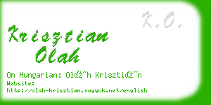 krisztian olah business card